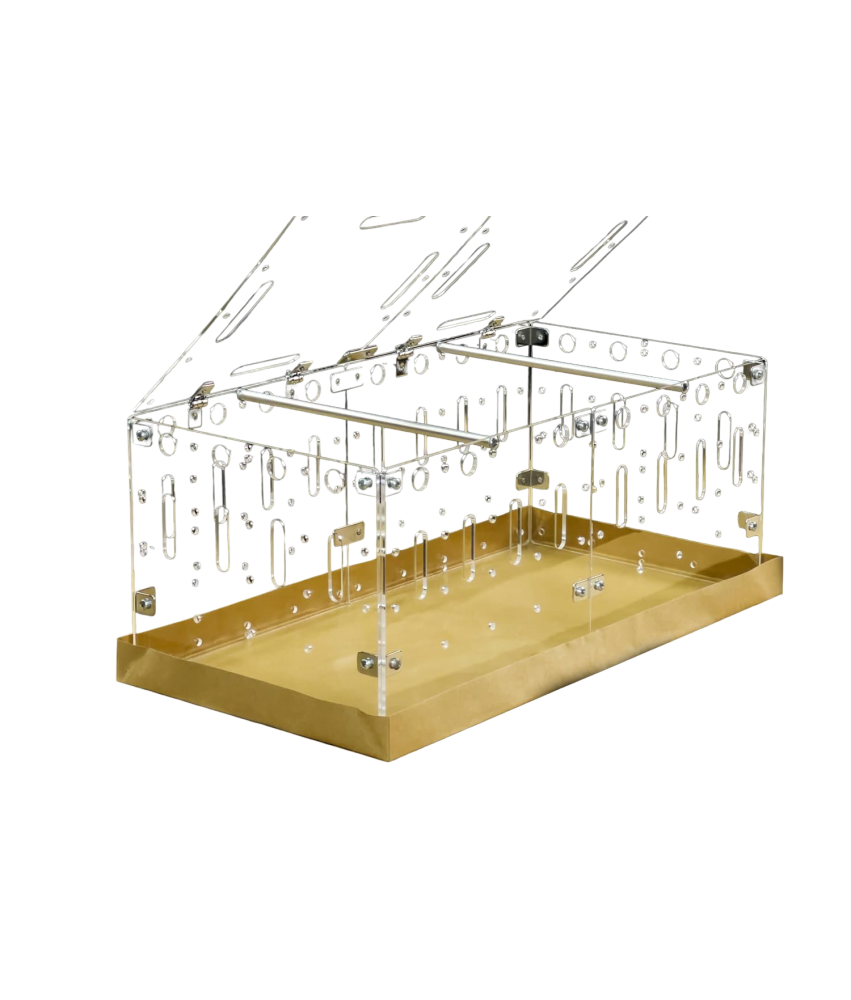 GuineaLoft Klatka dla Świnki Morskiej z Pokrywką Akrylowa 60x30 cm
