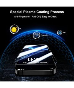 QHOHQ Szkło Hartowane do Apple iPhone 16 Ochrona Ekranu 9H+ Zestaw 3 Sztuki