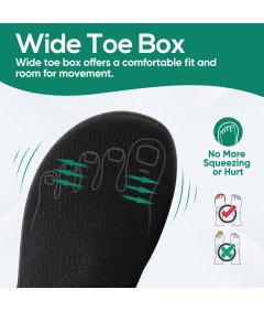Sixspace Buty Damskie Slip-On Oddychające i Wygodne Czarne Rozmiar 44 EU
