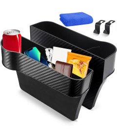 Schowek Samochodowy Między Fotel Organizer Szczelinowy Zestaw 2 Sztuki