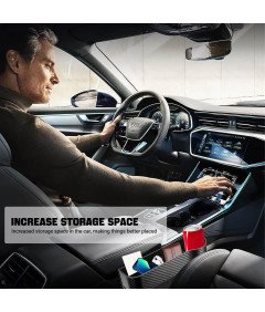 Schowek Samochodowy Między Fotel Organizer Szczelinowy Zestaw 2 Sztuki