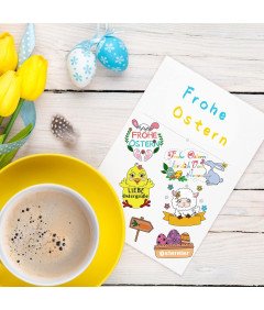 Zestaw Stempli Wielkanocnych 105 Sztuk Silikonowe Stemple do Scrapbookingu