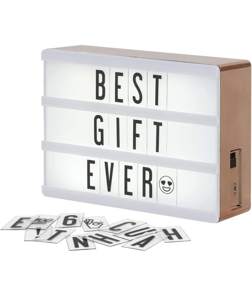 Podświetlana Tablica LED Różowe Złoto Prezent Napisy DIY 100 Liter i Cyfr