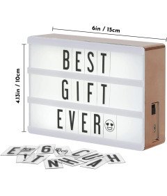 Podświetlana Tablica LED Różowe Złoto Prezent Napisy DIY 100 Liter i Cyfr