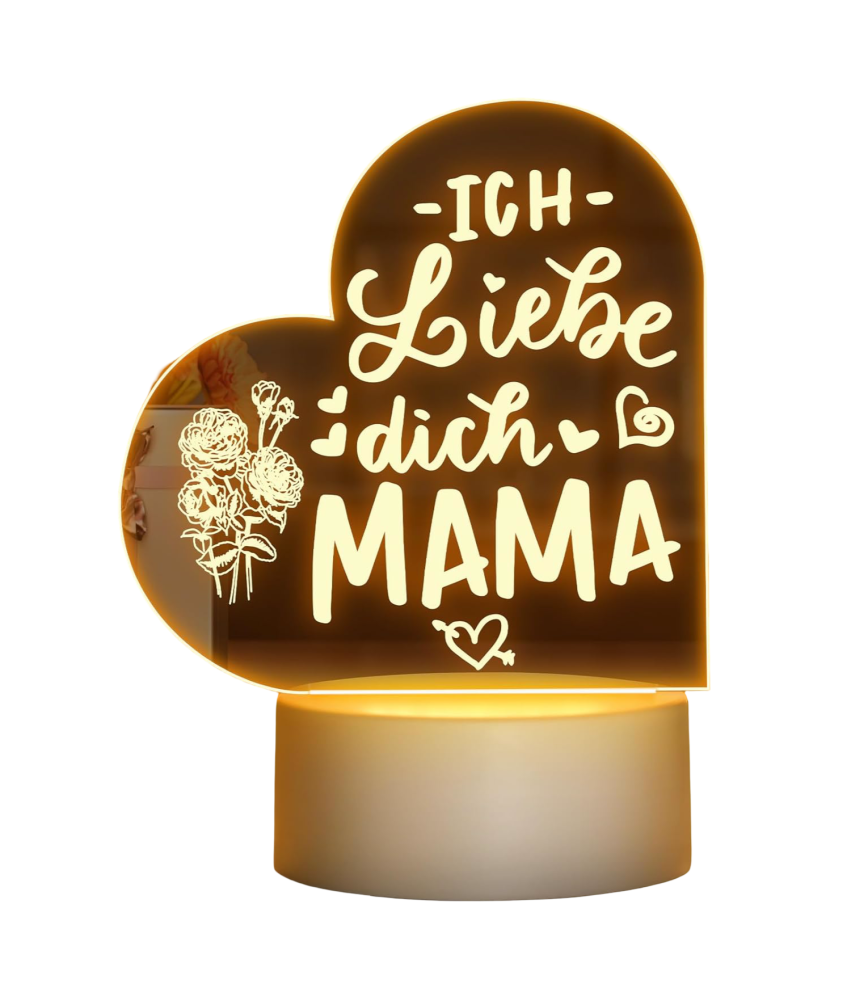 Lampka LED dla Mamy Prezent na Urodziny Dzień Matki 18x10 cm