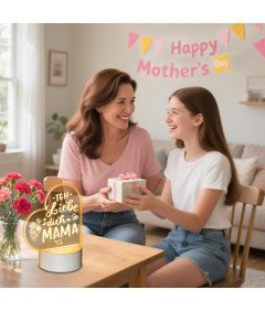 Lampka LED dla Mamy Prezent na Urodziny Dzień Matki 18x10 cm