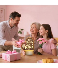 Lampka LED dla Mamy Prezent na Urodziny Dzień Matki 18x10 cm