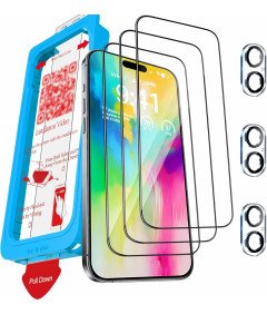 3-PAK Folia Ochronna Szkło Hartowane 9H+ do iPhone 16 Plus