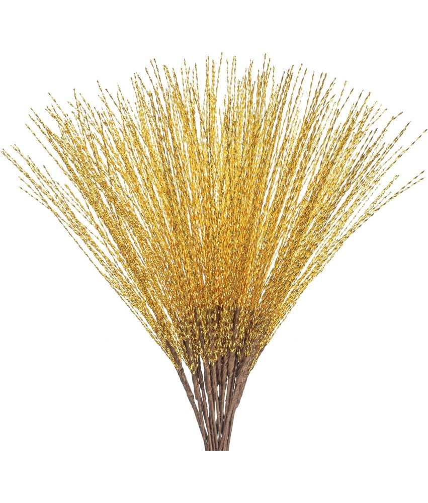 Sztuczne Gałązki Złote Bożonarodzeniowe do Dekoracji 20 sztuk 67cm