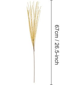 Sztuczne Gałązki Złote Bożonarodzeniowe do Dekoracji 20 sztuk 67cm