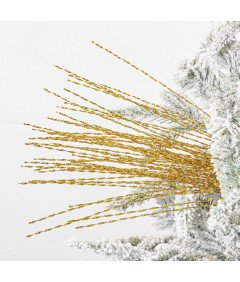 Sztuczne Gałązki Złote Bożonarodzeniowe do Dekoracji 20 sztuk 67cm