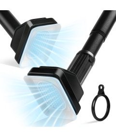 Drążek Teleskopowy do Zasłon Prysznicowych 75-120 cm Bez Wiercenia Czarny