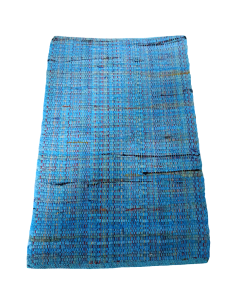 Dywan Prostokątny z Naturalnej Juty Ręcznie Tkany 60x90 cm Niebieski