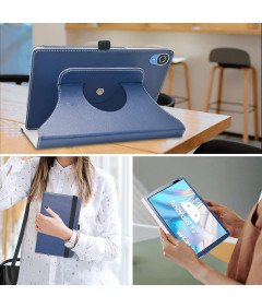 Etui Obrotowe do TECLAST P25T 10,1" Skóra PU z Funkcją Stojaka Niebieskie