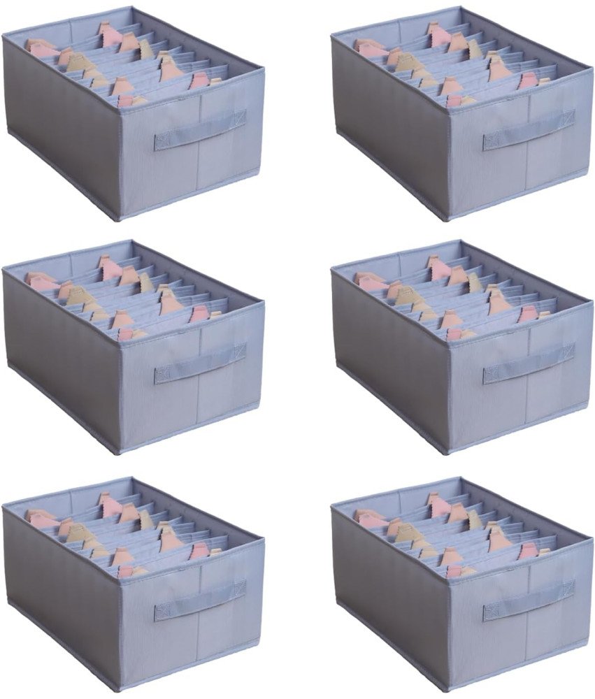 Organizery do Garderoby do Przechowywania 5 Przegródek 6 Sztuk Szare