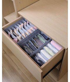 Organizery do Garderoby do Przechowywania 5 Przegródek 6 Sztuk Szare