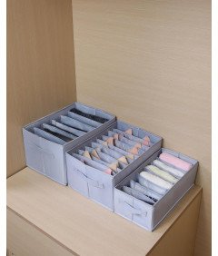 Organizery do Garderoby do Przechowywania 5 Przegródek 6 Sztuk Szare