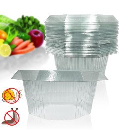 Kołnierze Przeciw Ślimakom 20 Sztuk 24x12 cm Ochrona Roślin Przezroczyste