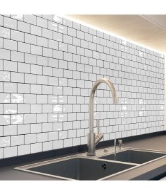 Płytki Ścienne Samoprzylepne Panele 20 Sztuk 30x15 cm 0.9 m² Białe Cegły