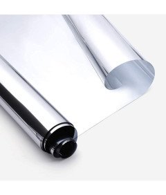 Folia Okienna Przeciwsłoneczna Lustrzana 90x200 cm Samoprzylepna Srebrna UV