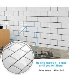 Płytki Ścienne Samoprzylepne Panele 20 Sztuk 30x15 cm 0.9 m² Białe Cegły