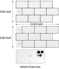 Płytki Ścienne Samoprzylepne Panele 20 Sztuk 30x15 cm 0.9 m² Białe Cegły