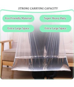 Opakowanie 10 Przezroczystych Plastikowych Torebek 100x152 cm Pyłoszczelne