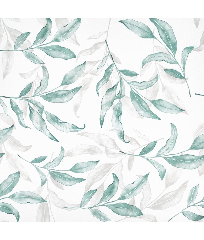 Tapeta Okleina Samoprzylepna do Ścian Mebli Biała Liście 59 x 300 cm