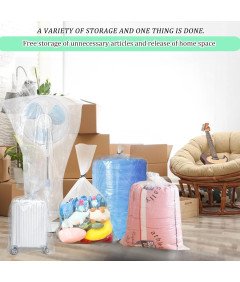 Opakowanie 10 Przezroczystych Plastikowych Torebek 100x152 cm Pyłoszczelne