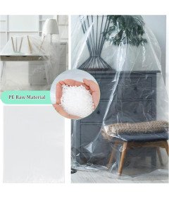 Opakowanie 10 Przezroczystych Plastikowych Torebek 100x152 cm Pyłoszczelne