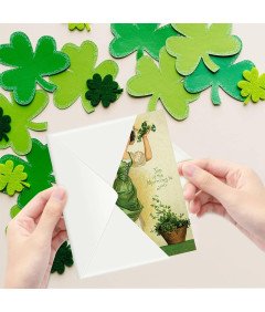 Kartki Okolicznościowe Dzień Świętego Patryka 24 Sztuki 15x20cm z Kopertami