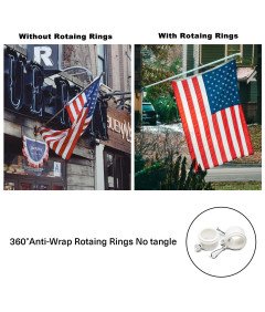 Maszt na Flagę Aluminiowy 40-150 cm Uchwyt i Pierścienie Obrotowe Srebrny
