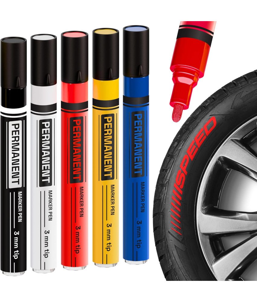 Markery Olejowe Zestaw 5 Sztuk z Końcówką 3 mm Kolorowe Szybkoschnące