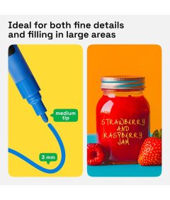 Markery Olejowe Zestaw 5 Sztuk z Końcówką 3 mm Kolorowe Szybkoschnące