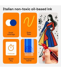 Markery Olejowe Zestaw 5 Sztuk z Końcówką 3 mm Kolorowe Szybkoschnące