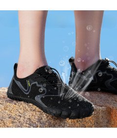 Kyopp Buty Dziecięce Barefoot Oddychające Turystyczne Rozmiar 30 Czarne