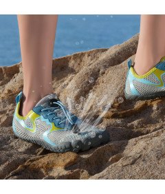 Kyopp Buty Dziecięce Barefoot Oddychające Turystyczne Rozmiar 33 Szare