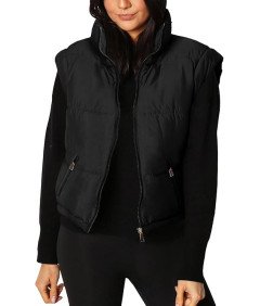 Cicy Bell Ženska puhovka s snemljivimi rokavi Black XXL