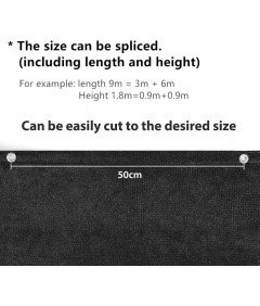 Sekey Osłona Balkonowa 75x300 cm Czarna 220 g/m² z Oczkami i Opaskami