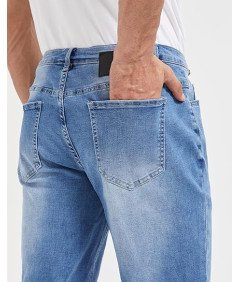 Zylioo Spodnie Męskie Jeansy Slim Fit Długie Wygodne Granatowe Rozmiar 34