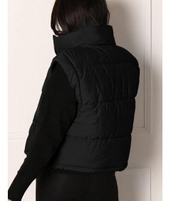 Cicy Bell Ženska puhovka s snemljivimi rokavi Black XXL