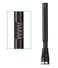 Drążek Teleskopowy do Zasłony Prysznicowej 141-187 cm z Przyssawkami Czarny