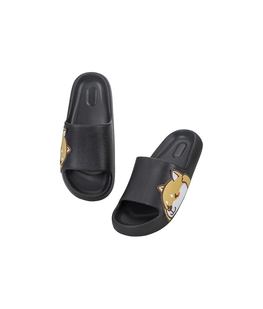 Waysoland Klapki Kapcie Uniseks Antypoślizgowe Czarne Rozmiar 35-36