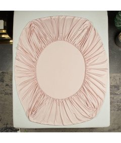 Prześcieradło z Gumką 160x200x30 cm Gładkie Oddychające Eleganckie Różowe