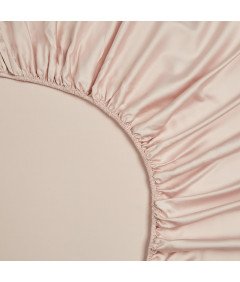 Prześcieradło z Gumką 160x200x30 cm Gładkie Oddychające Eleganckie Różowe