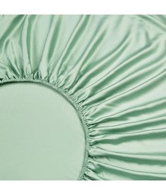 Prześcieradło z Gumką 90x180x30 cm Gładkie Oddychające Eleganckie Zielone