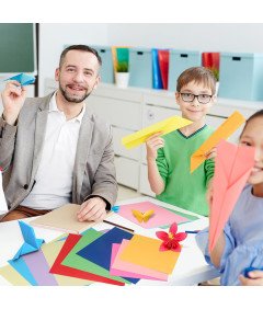 Moinkerin Papier Origami 300 Arkuszy 15x15 cm 70 g/m² 20 Kolorów Dwustronny