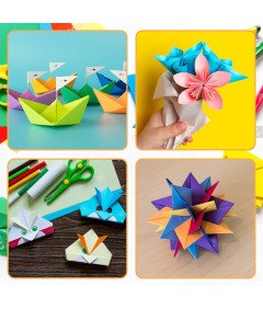 Moinkerin Papier Origami 300 Arkuszy 15x15 cm 70 g/m² 20 Kolorów Dwustronny