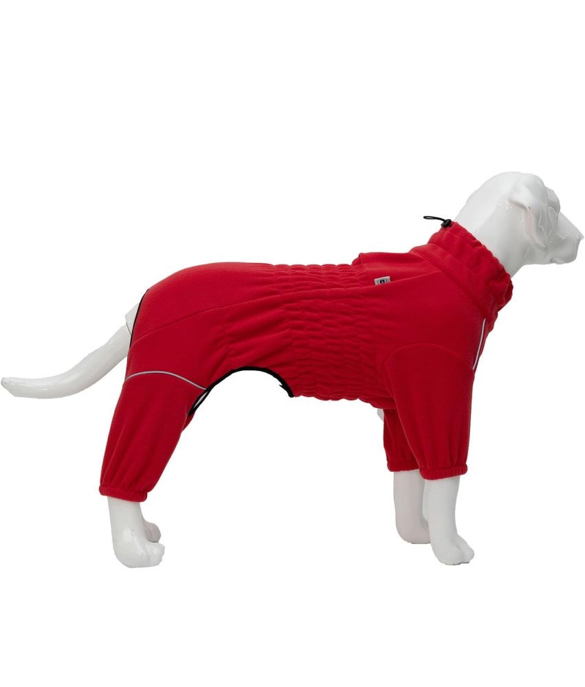Kurtka Ubranko dla Psa Kamizelka Polarowa Ciepła na Zimę Czerwona 4XL