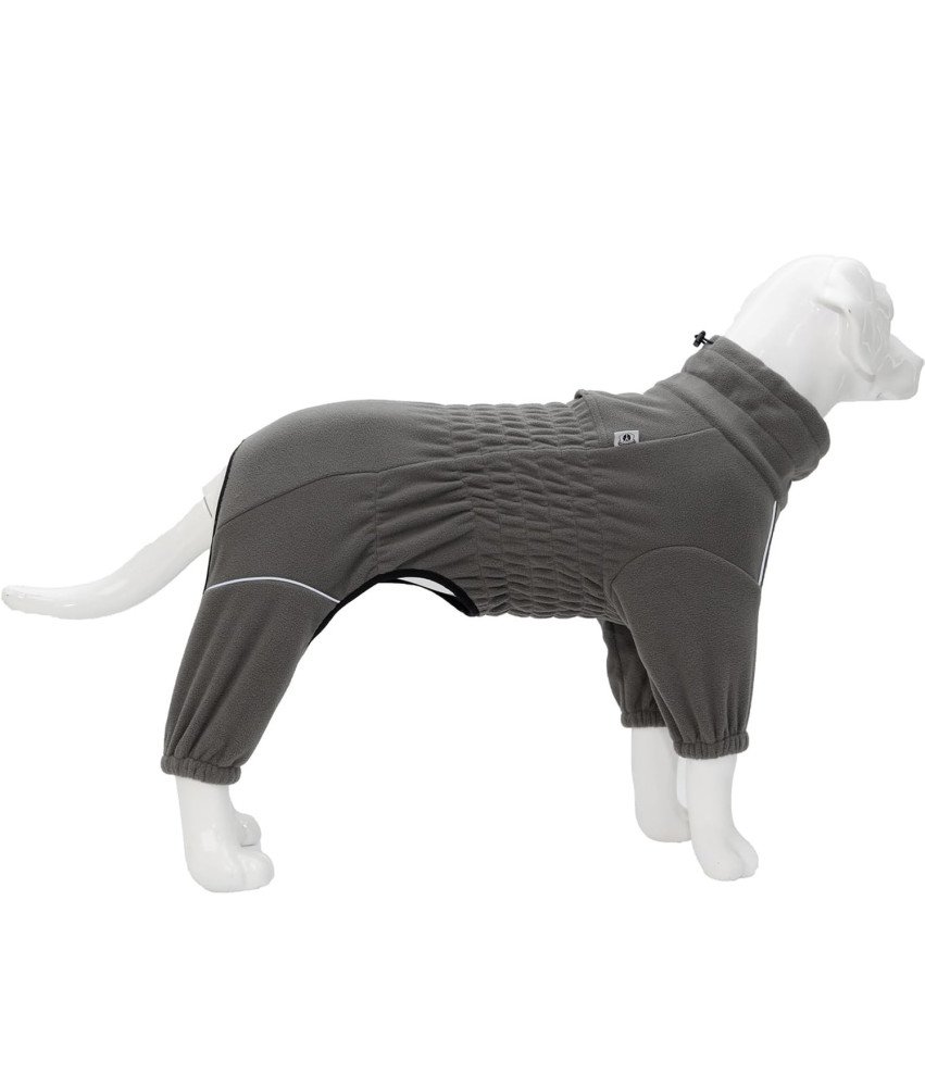 Kurtka Ubranko dla Psa Kamizelka Polarowa Ciepła na Zimę Szara 3XL